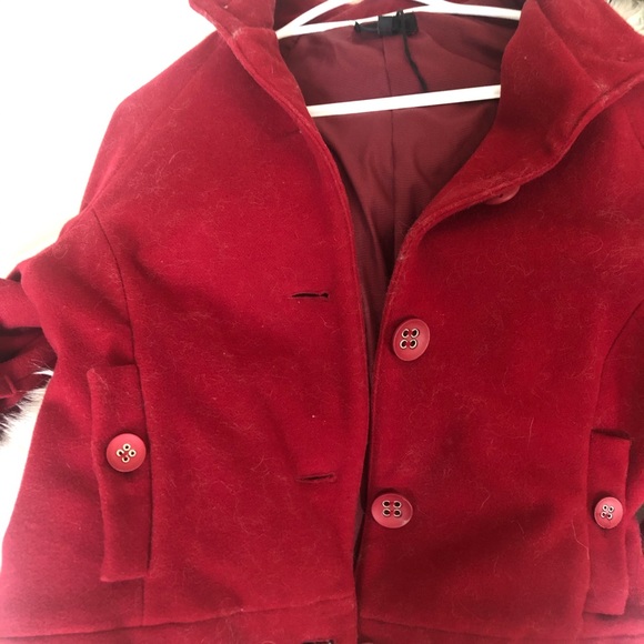 Beau Manteau rouge, modèle large, taille S ou M - Picture 2 of 2